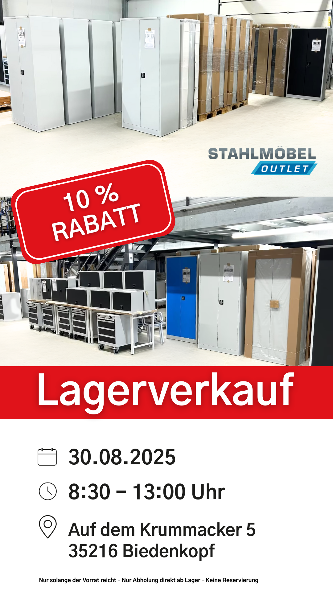 Outlet Lagerverkauf Rabatt Stahlmöbel